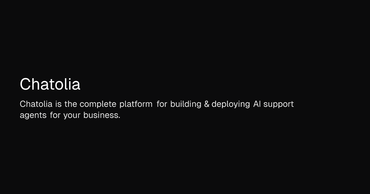 Show HN: Chatolia – create, train and deploy your own AI agents